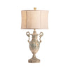 Urn Base Table Lamp Set of 2 | Distressed Resin | Oatmeal Linen Shade | 33’’ CCL-CVAVP1461