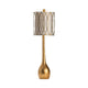 Table Lamp Set of 2 | Off White Silk Drum Shade | Vintage Gold Base | 39"