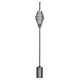 70" Floor Lamp | Gray-Green Glass Shade | Dark Gray Metal Base