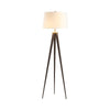 Lenny Accent Floor Lamp | Retro Bronze Metal Tripod Base | Linen Shade CCL-CVAZER041