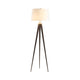 Lenny Accent Floor Lamp | Retro Bronze Metal Tripod Base | Linen Shade CCL-CVAZER041