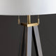 Lenny Accent Floor Lamp | Retro Bronze Metal Tripod Base | Linen Shade CCL-CVAZER041