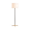 Vedy Floor Lamp with Retro Black Gold Metal Base | White Drum Shade CCL-CVAZER051