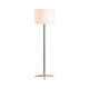 Vedy Floor Lamp with Retro Black Gold Metal Base | White Drum Shade CCL-CVAZER051