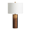 Nanny Tablet Lamp Set of 2 | Brushed Brass Metal Base and White Shade