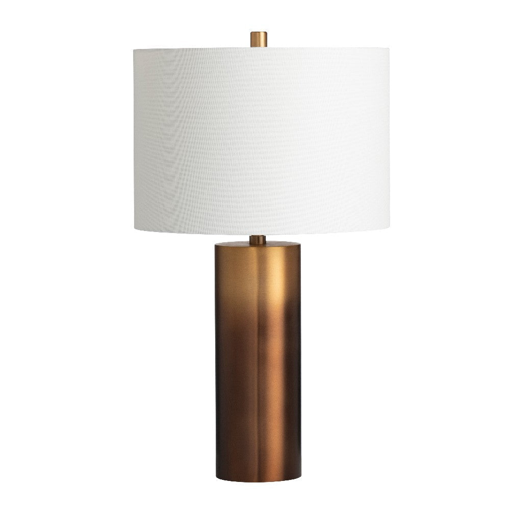 Nanny Tablet Lamp Set of 2 | Brushed Brass Metal Base and White Shade