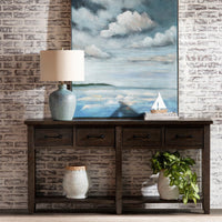 Oatmeal Brown, Gray, Turquoise Blue