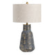 Trixie Table Lamp Set of 2 | Hardback Linen Shade | Gray-Gold Ceramic