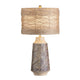 Della Table Lamp Set of 2 | Rattan Shade Leaf Motifs | Brown Ceramic CCL-CVAZP115