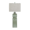 Arvy Table Lamp with Square Hardback Shade | Glaze Green-Gray Ceramic