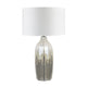 Gary Table Lamp Set of 2 | White Linen Drum Shade | Taupe-Cream Ceramic