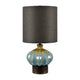 Xyla Artisan Table Lamp | Cylindrical Hardback Shade | Blue Glaze