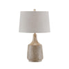 Anry Table Lamp Set of 2 | Cream Fabric Shade | Tan Resin Taper Profile