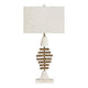 Table Lamp Set of 2 | Fishbone Skeleton Body | White Linen Shade