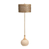 Rema Floor Lamp | Brown Woven Rattan | Sandstone Round Base 63"