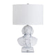 Rena Table Lamp | Dapper Dog White Resin Base | White Linen Shade