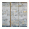 3pc Wall Art | Handcrafted Abstract Design on Canvas | Gray | Beige 20x60