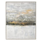 Hand Painted Wall Art | Abstract Canyon on Canvas | White & Brown | 49x61