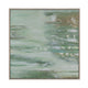 Abstract Waterlike Wall Art Painting on Canvas | Gold | Green 42x42 Square