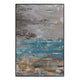 Hand Painted Abstract Wall Art Landscape on Canvas | Black Frame | 41x61
