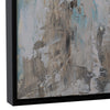 Hand Painted Abstract Wall Art Landscape on Canvas | Black Frame | 41x61