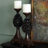 Crestview Candleholder Set of 2 | Decorative Pinecone Accents | Brown Resin CCL-CVCHE345