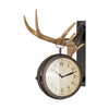 Crestview Deer Park Faux Antler Wall Clock | 16’’ Rustic Cabin Resin Accent CCL-CVCKA262