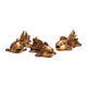 Crestview Decorative Fish Statuettes Set of 3 | Distressed Gold Resin Sculptures CCL-CVDDP010