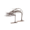 Crestview Wind Blown Decorative Tree Sculpture Set of 2 | Bronze & Brown Metal CCL-CVDDP952