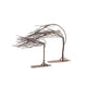 Crestview Wind Blown Decorative Tree Sculpture Set of 2 | Bronze & Brown Metal CCL-CVDDP952