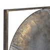 3pc Hanging Artwork | Square Framed Disks w Embossed Texture | Bronze