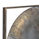 3pc Hanging Artwork | Square Framed Disks w Embossed Texture | Bronze