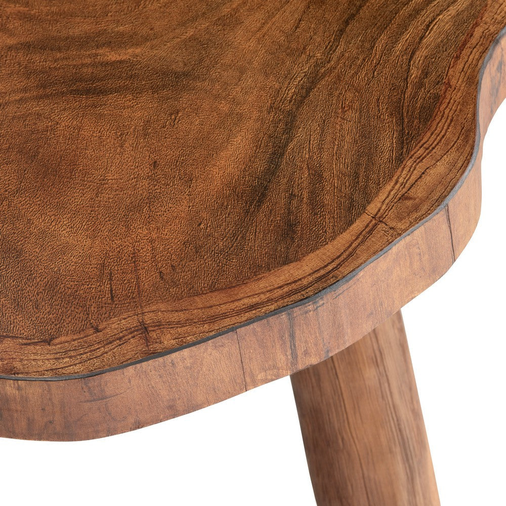 Kew Cocktail Coffee Table | 38’’ Live Edge Top | Brown Bayur Wood CCL-CVFDR1001