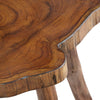 Kew Side End Table | 22’’ Live Edge Top | Brown Bayur Wood CCL-CVFDR1002