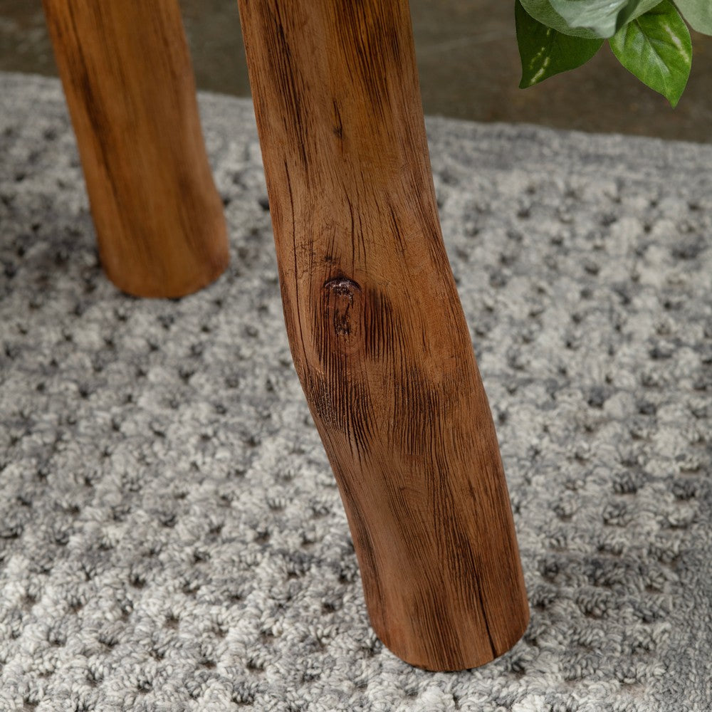 Kew Side End Table | 22’’ Live Edge Top | Brown Bayur Wood CCL-CVFDR1002