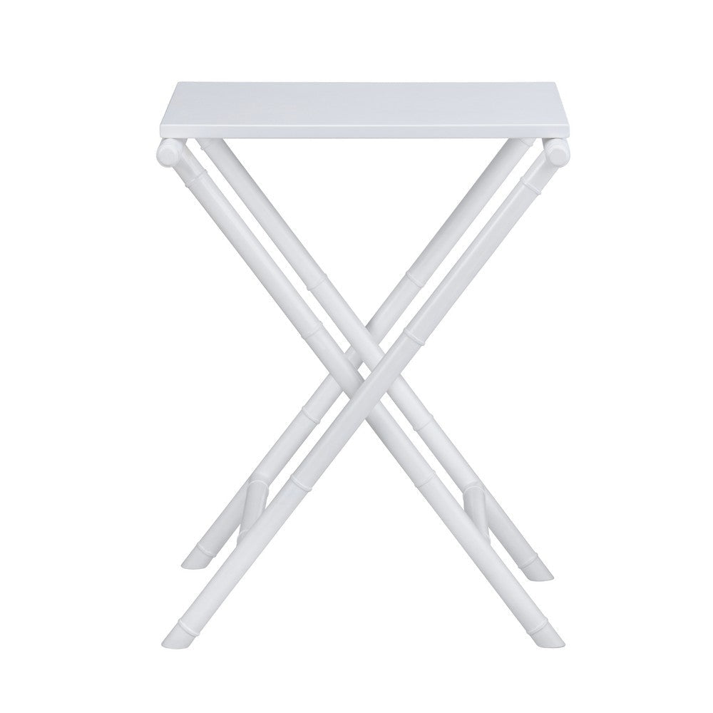 Seny Tray Table | 28’’ Removable Tray Top | White Rattan & Wood CCL-CVFDR1004