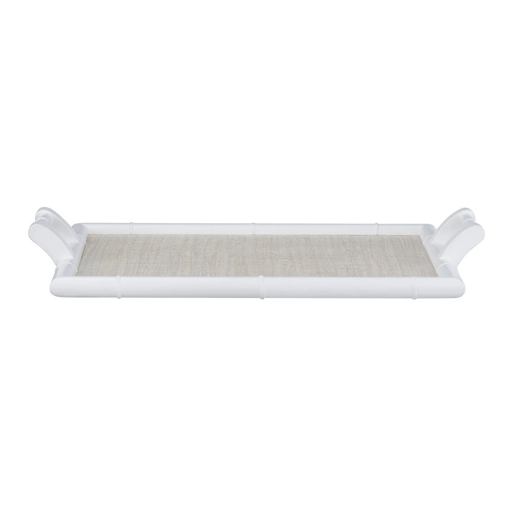 Seny Tray Table | 28’’ Removable Tray Top | White Rattan & Wood CCL-CVFDR1004