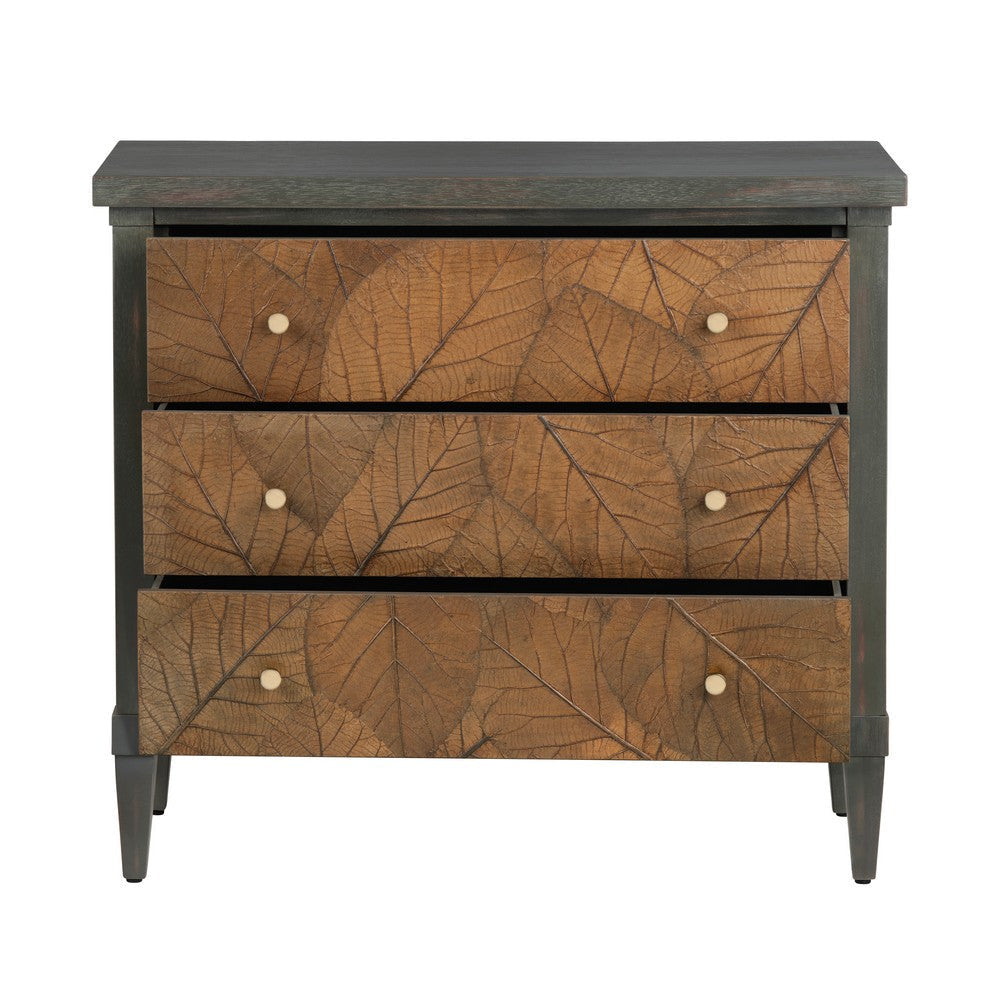 Crestview 3 Drawers Chest Oversize Nightstand| Gray Green CCL-CVFDR1005