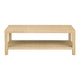 Crestview Fery Coffee Table | 50’’ Top w Lower Shelf | Tan Raffia CCL-CVFDR1007