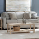 Crestview Fery Coffee Table | 50" Top w Lower Shelf | Tan Raffia