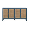 Crestview Sho Sideboard Cabinet | 4 Rattan Woven Doors | 60’’ Blue CCL-CVFDR1010