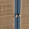 Crestview Sho Sideboard Cabinet | 4 Rattan Woven Doors | 60’’ Blue CCL-CVFDR1010