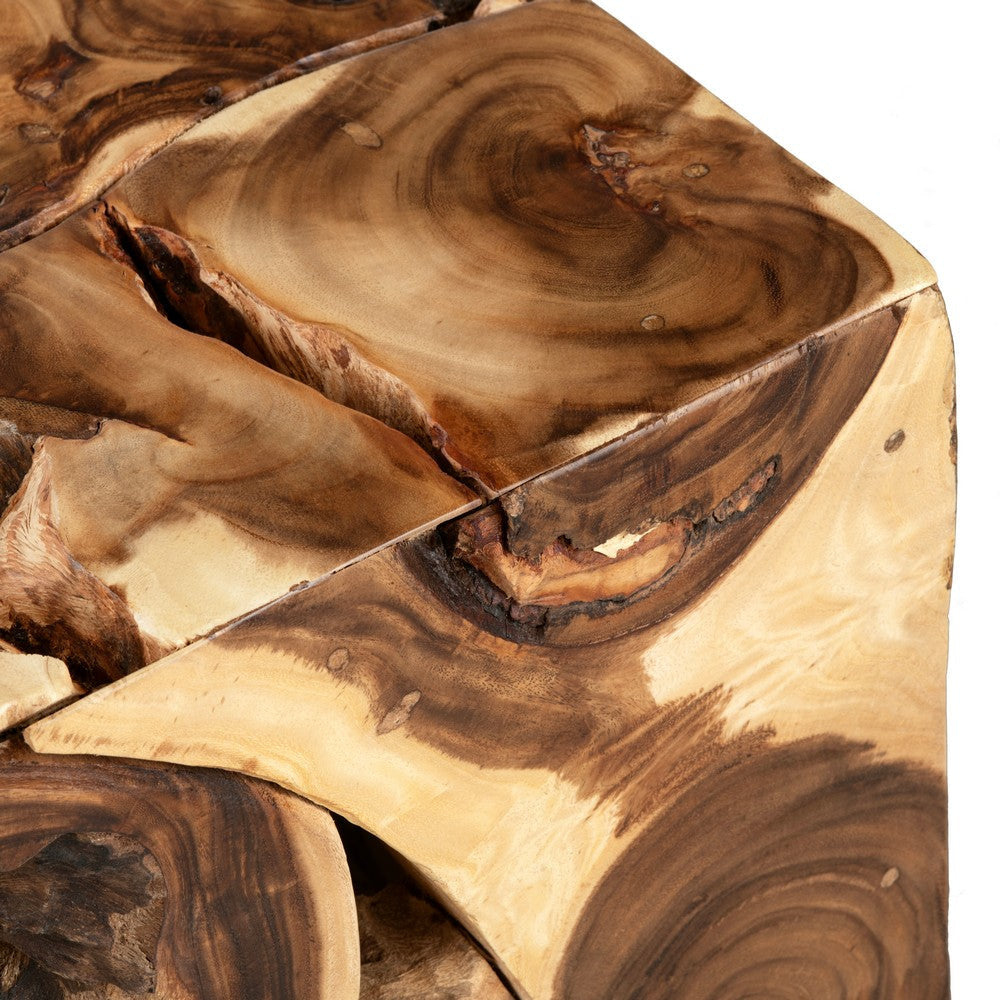 Crestview Nery Coffee Table | 39’’ Sculptural Brown Solid Suar Wood CCL-CVFDR1011