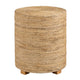 Rez Side End Table | 20" Woven Banana Rope Silhouette | Tan Brown