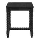 Jery Side End Table | 20’’ Square Top | Turned Beaded Legs | Black CCL-CVFDR1023