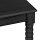 Jery Side End Table | 20’’ Square Top | Turned Beaded Legs | Black CCL-CVFDR1023