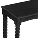 Crestview Jery Sofa Console Table | 55’’ Top w Beaded Legs | Black CCL-CVFDR1024