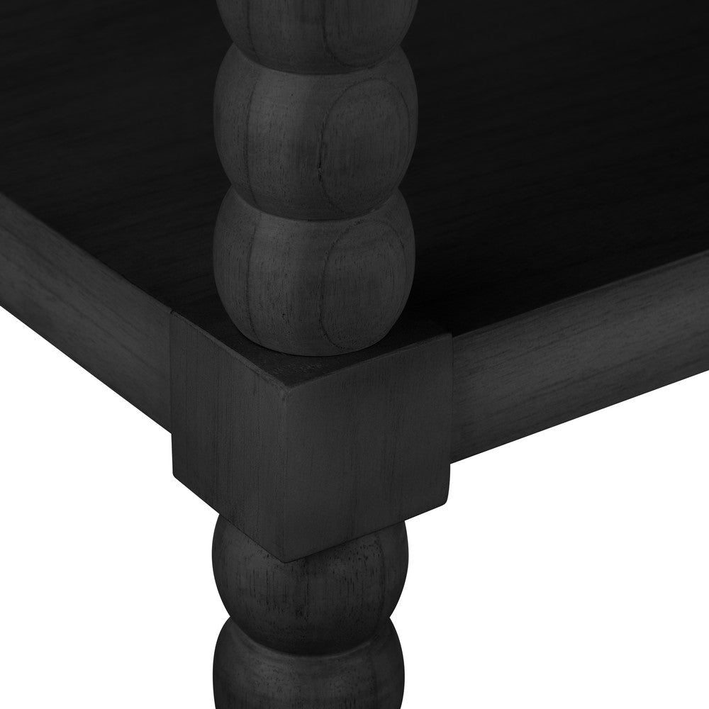 Jery 4 Shelf Etagere | 76’’ | Bookcase Display | Beaded Legs | Black CCL-CVFDR1025