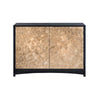 Crestview Lacy Sideboard Cabinet | 2 Gold Capiz Shell Accent Doors | Black CCL-CVFDR1026