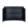 Crestview Lacy Sideboard Cabinet | 2 Gold Capiz Shell Accent Doors | Black CCL-CVFDR1026